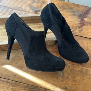 Stuart Weitzman Black Suede Ankle Bootie Size 11